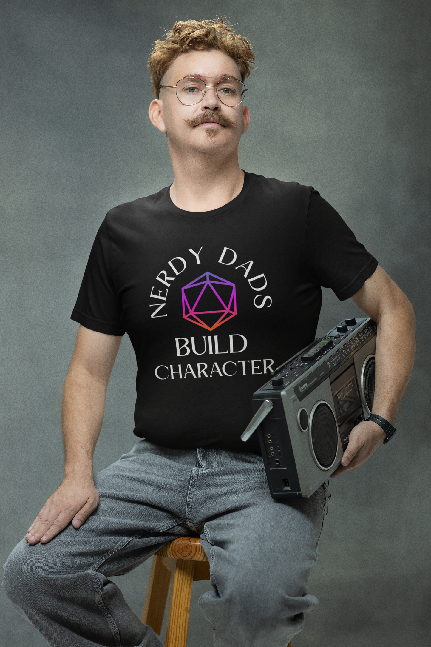 Nerdy Dads Build Character T‑Shirt
